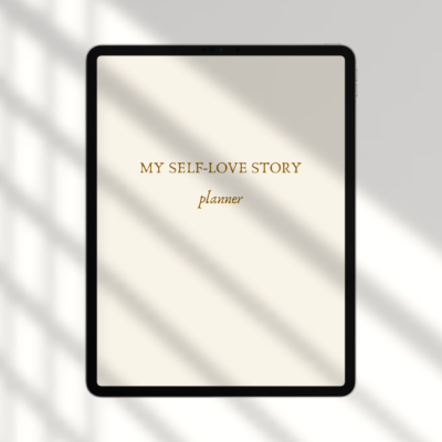 Cyfrowy planer rozwoju osobistego i self-care wersja cyfrowa PDF na tablet lub do druku - My Self-Love Story